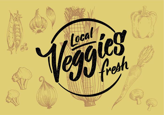 Lokala grönsaker Design vektor