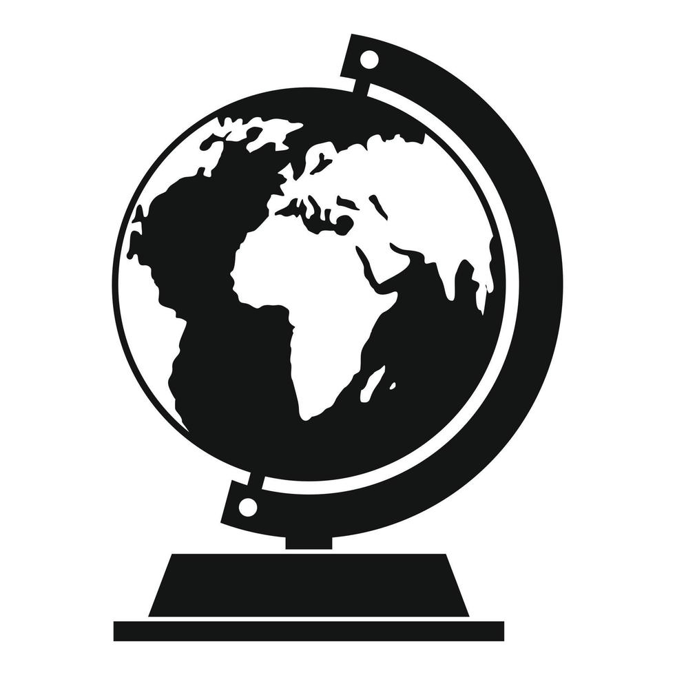 Globus-Symbol, einfachen Stil. vektor