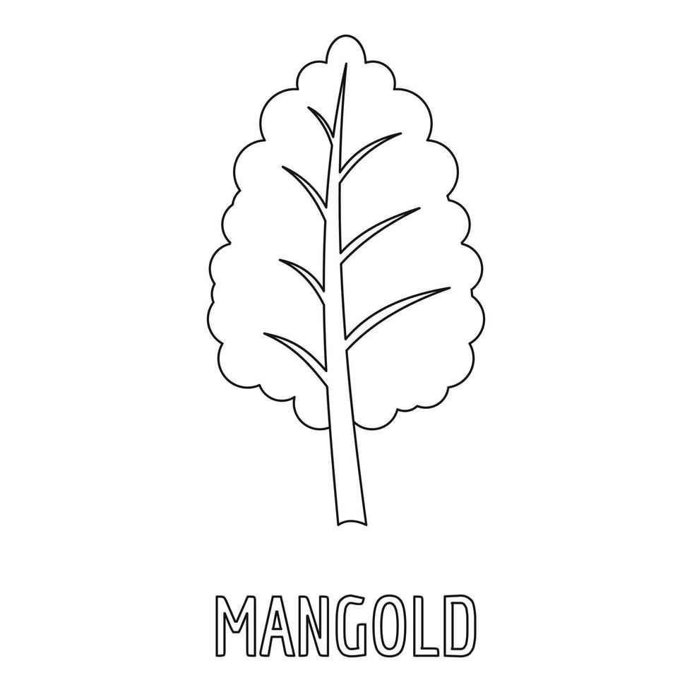 Mangold-Symbol, Umrissstil. vektor