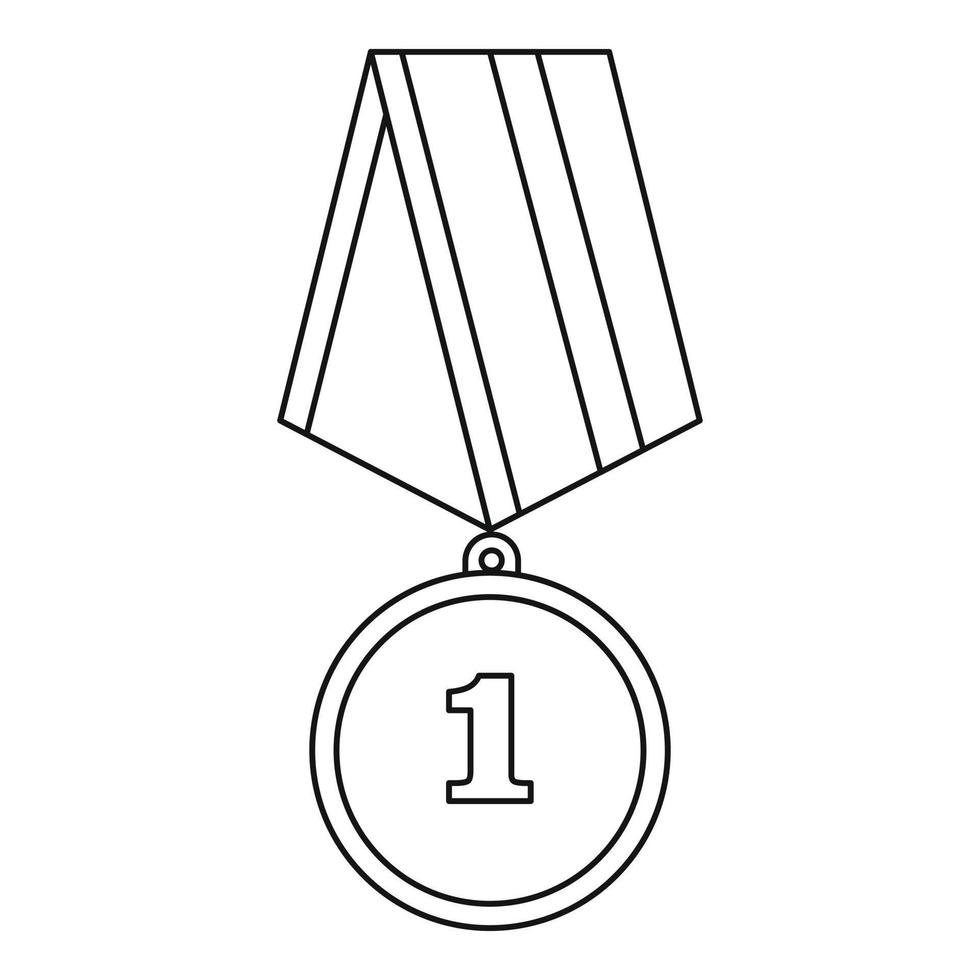 Medaille Symbol Vektor dünne Linie