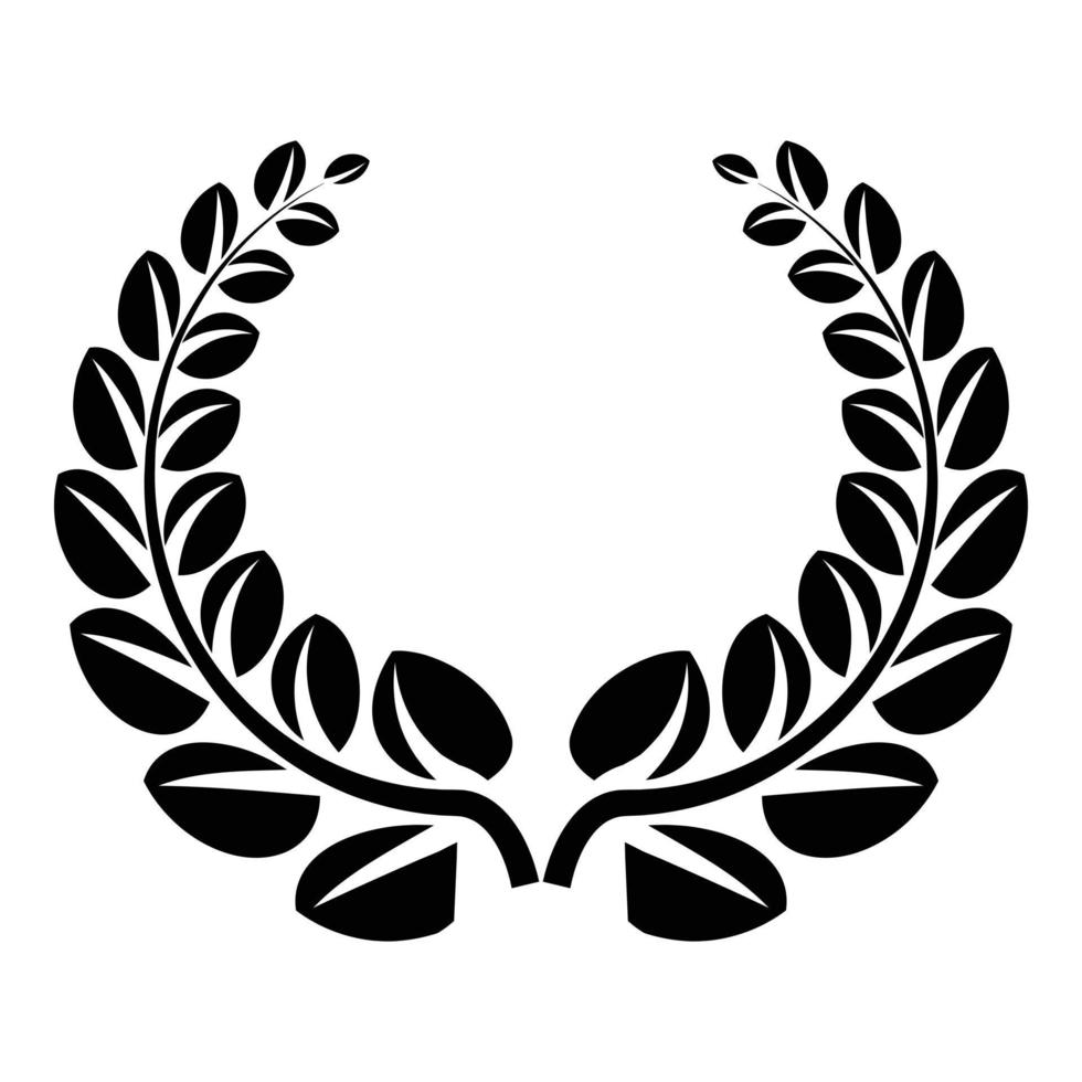 Award-Kranz-Symbol, einfacher Stil vektor