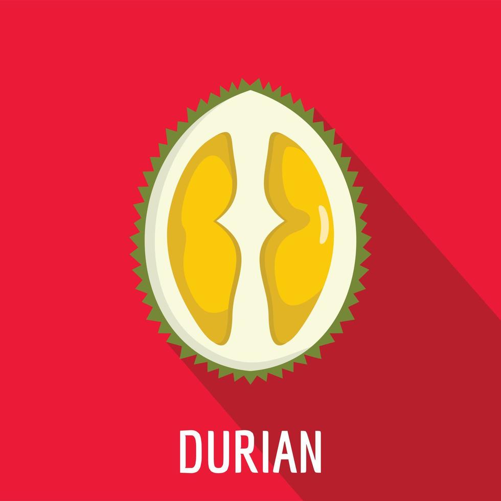 Durian-Symbol, flacher Stil vektor