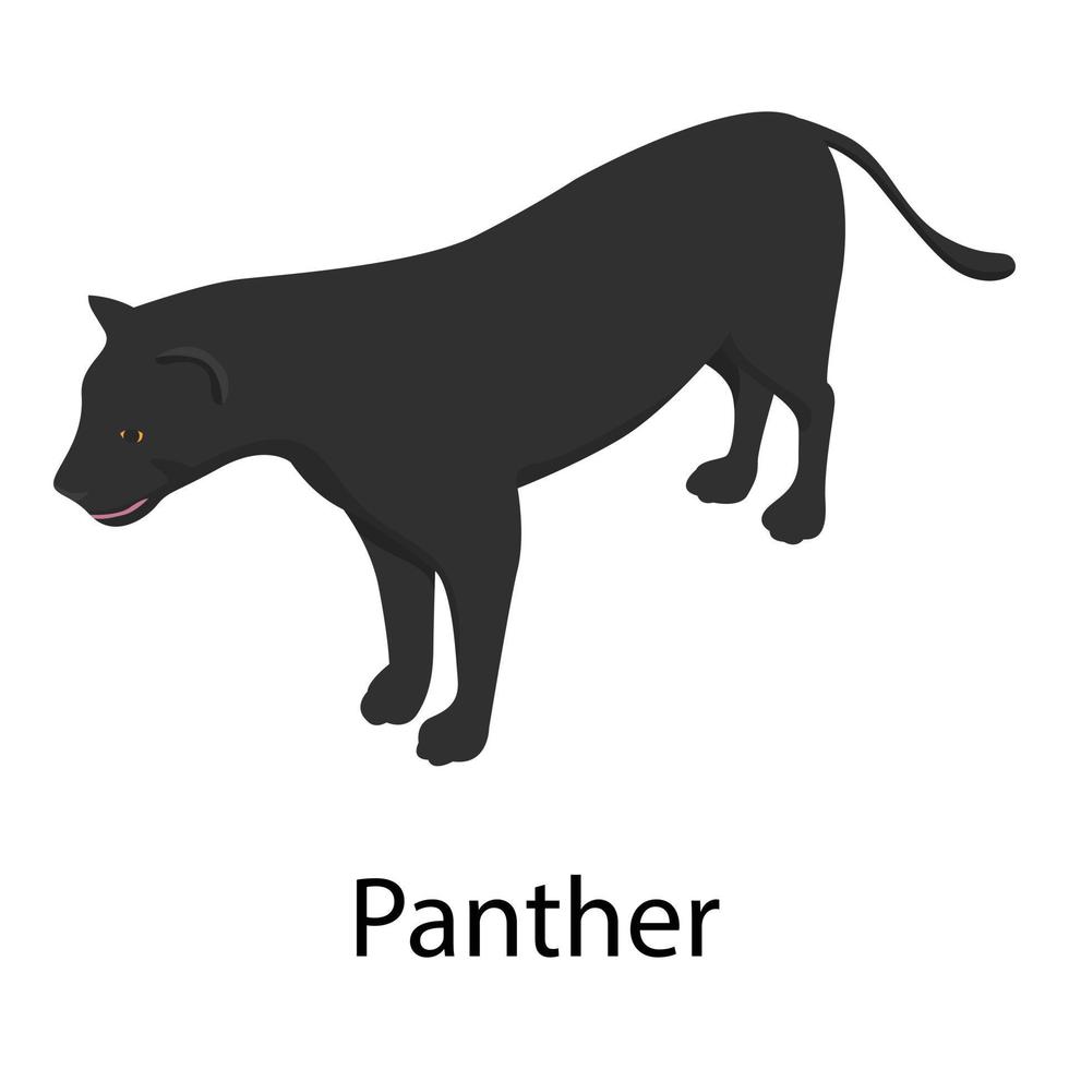 Panther-Symbol, isometrischer Stil vektor