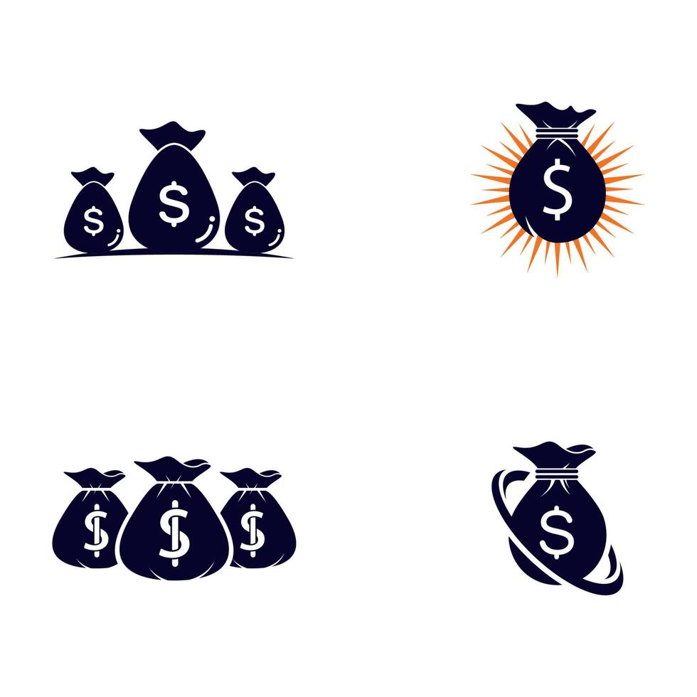 pengar väska ikon illustration isolerat tecken symbol. pengar väska vektor logotyp. platt design