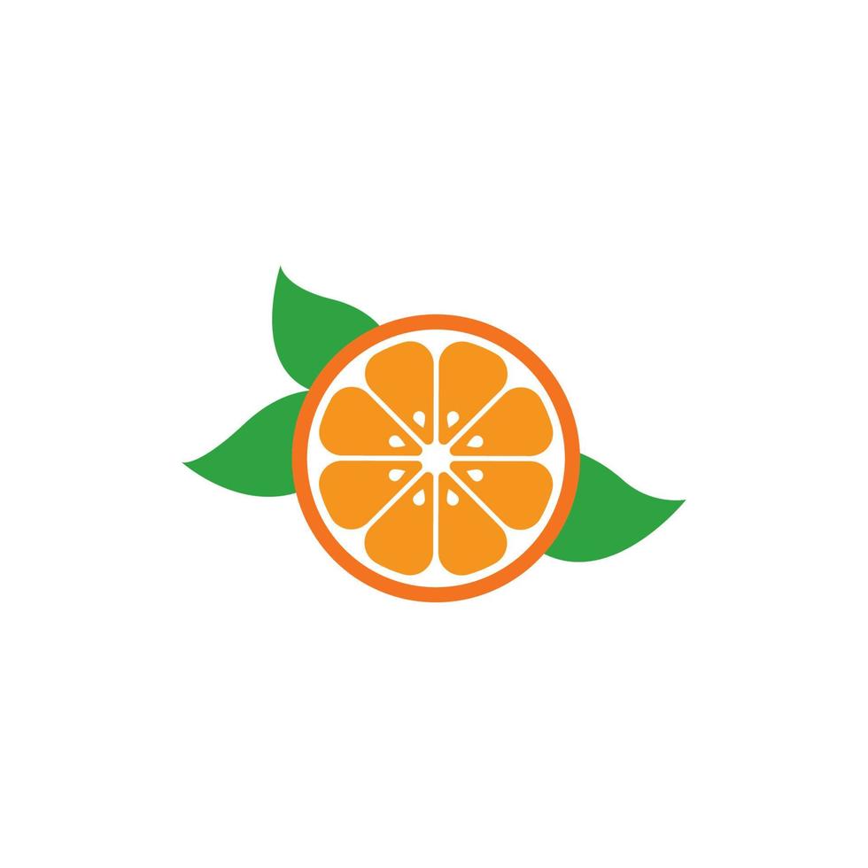 Logo-Design mit oranger Vorlage. Vektor