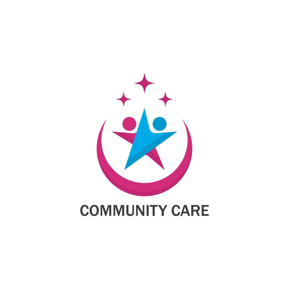 Adoptions- und Community-Care-Logo-Vorlagenvektor vektor