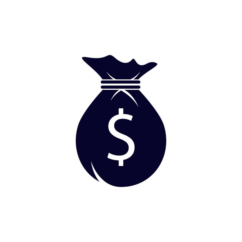 geldbeutel symbol illustration isoliert zeichen symbol. Geldsack-Vektor-Logo. flaches Design vektor