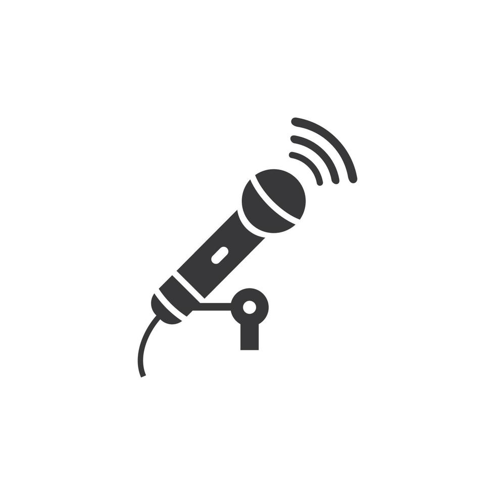 Mikrofon-Vektor-Symbol-Illustration vektor