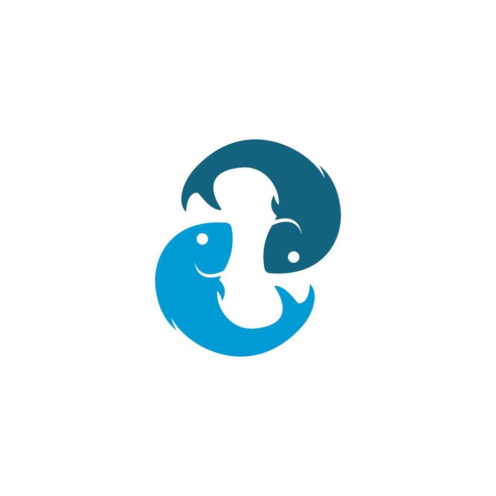 fisk logotyp mall. kreativa vektorsymbol för fiskeklubben vektor
