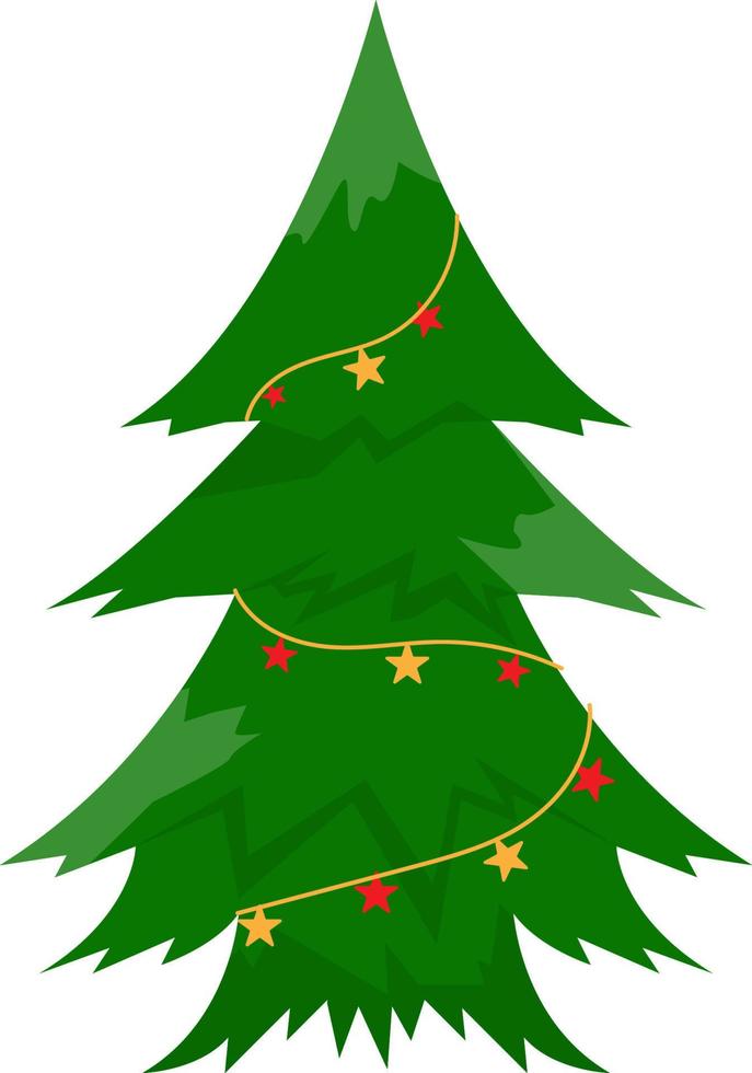 weihnachtlich geschmückter Baum vektor