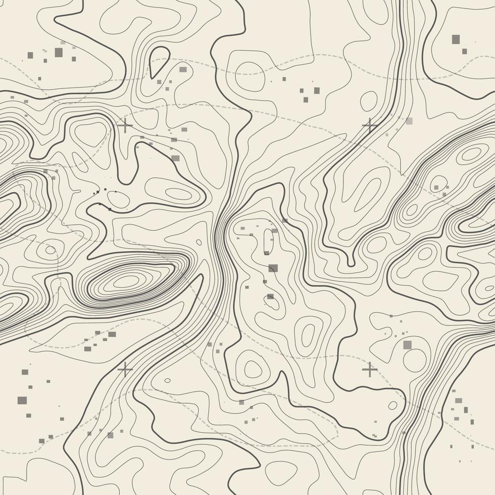 sömlös vektor topografisk Karta bakgrund. linje topografi Karta sömlös mönster. kontur bakgrund geografisk rutnät. berg vandring spår över terräng. sömlös vågig mönster.