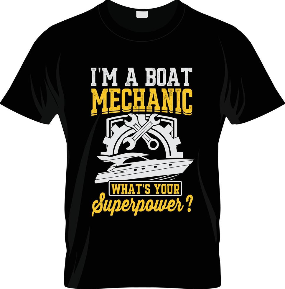 Mechaniker-T-Shirt-Design, Mechaniker-T-Shirt-Slogan und Bekleidungsdesign, Mechanikertypografie, Mechanikervektor, Mechanikerillustration vektor