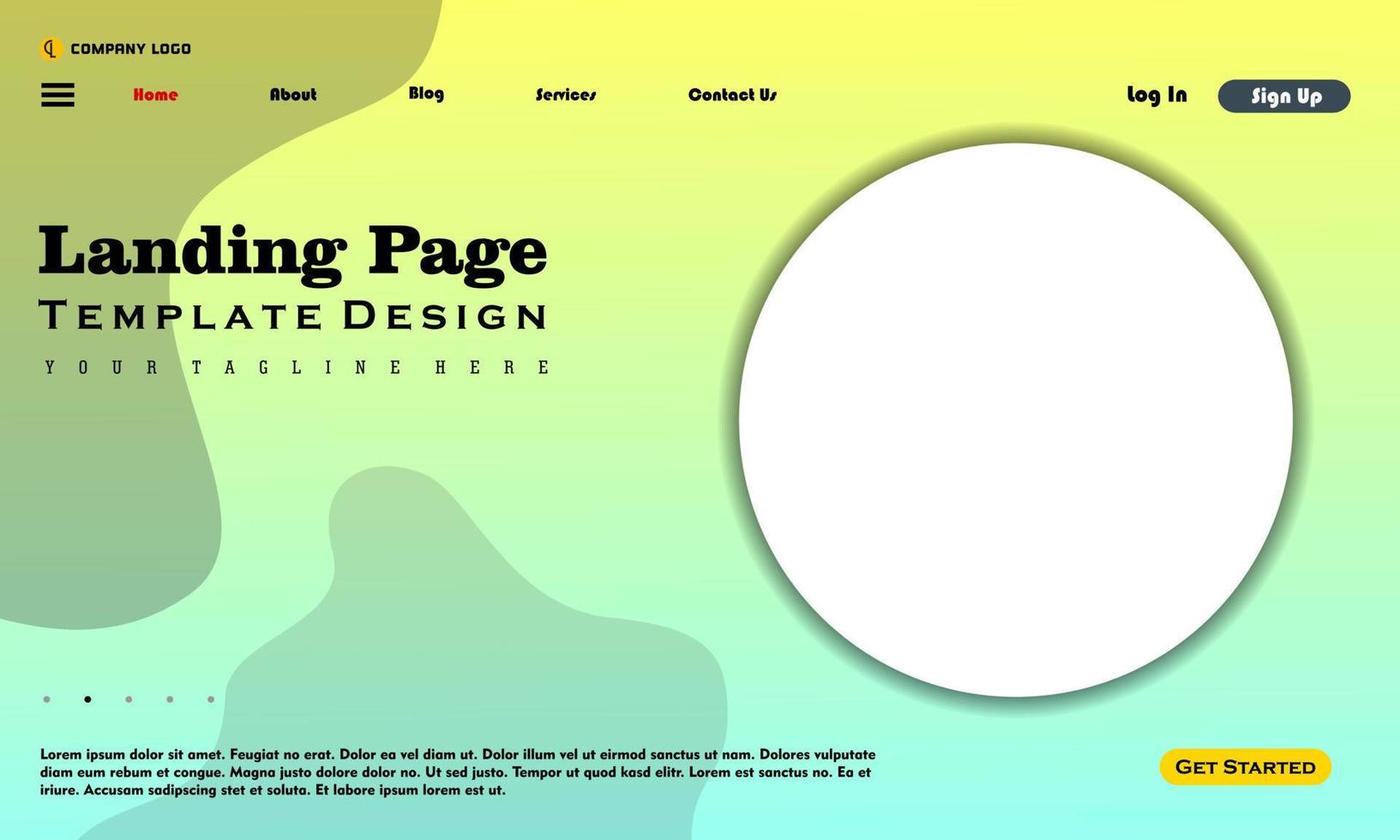 Website-Template-Design. Vektorillustrationskonzept des Webseitendesigns für Websiteentwicklung. vektor