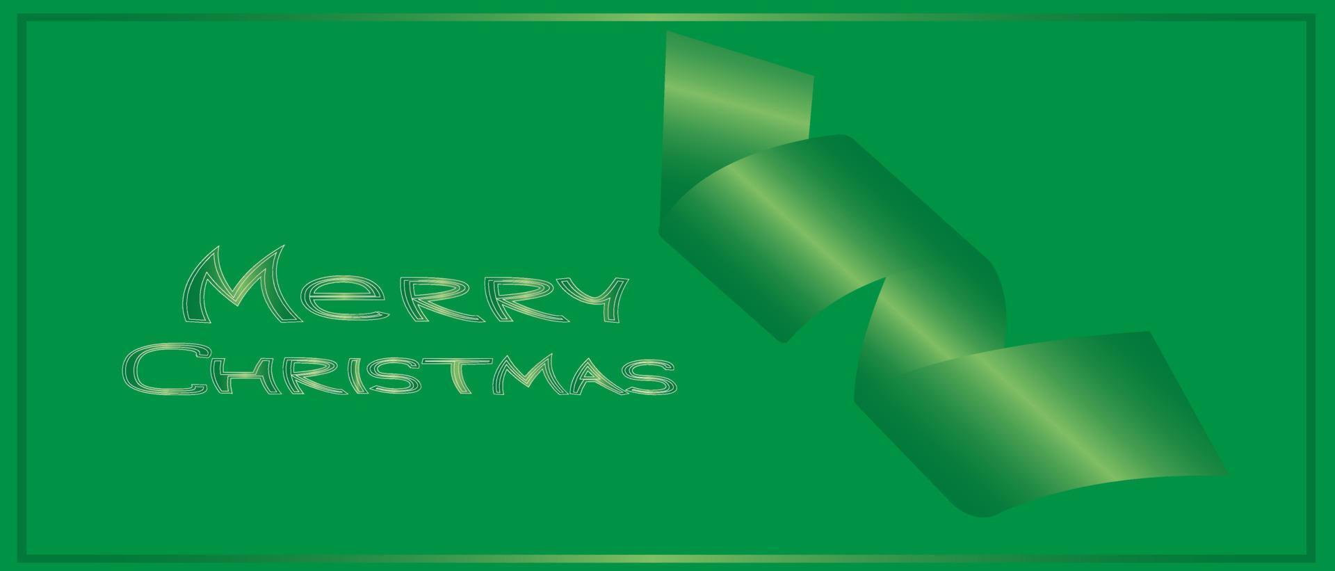Merry Christmas Card Serpentine auf grünem Hintergrund Minimalismus vektor