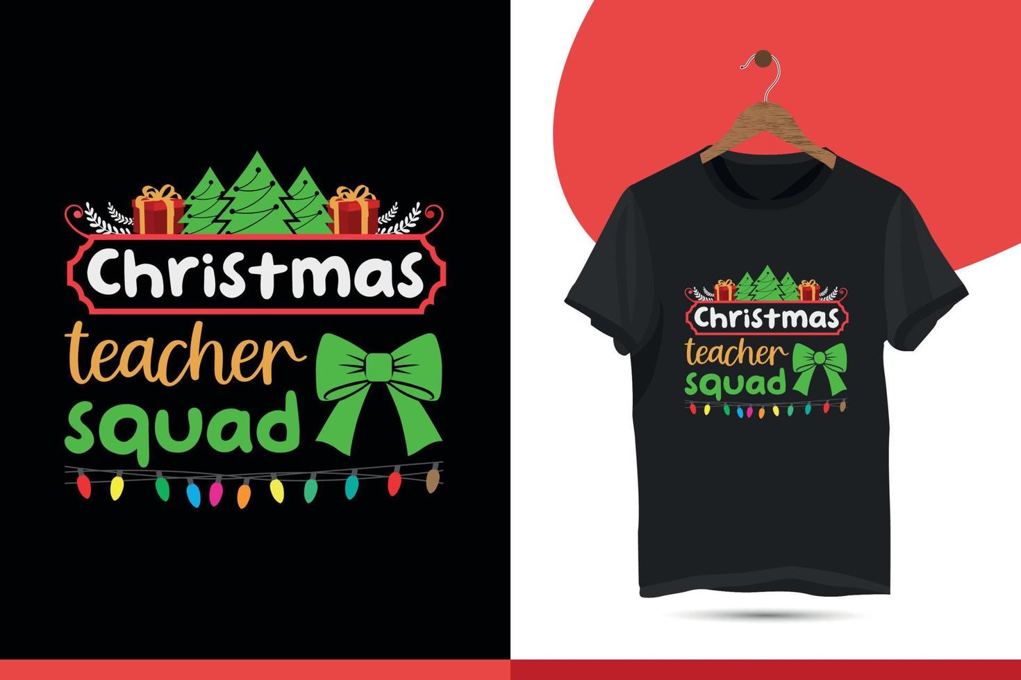 weihnachtslehrertrupp - typografie t-shirt design vektor für hässliche pullover weihnachten, feiertagsparty.