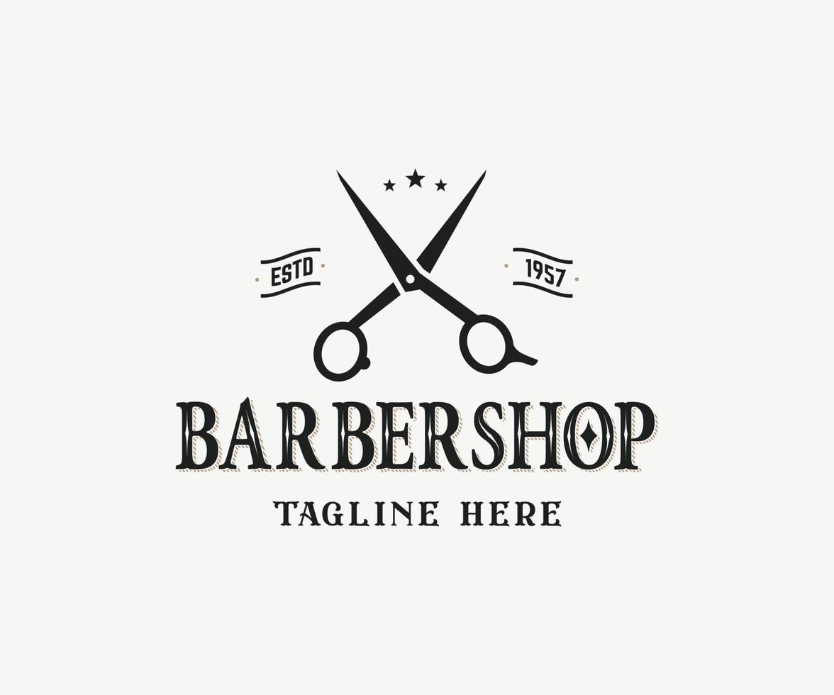 Friseursalon-Logo-Design. Barbershop-Logo-Vorlage vektor