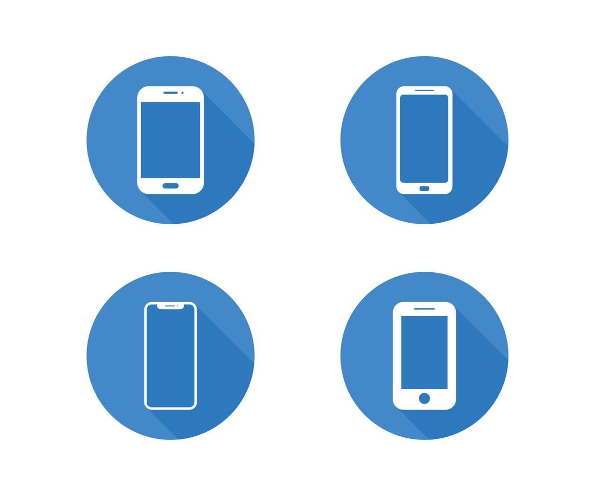 smartphone ikoner vektor. mobiltelefon, mobil telefon tecken symbol vektor. uppsättning av telefon ikoner vektor