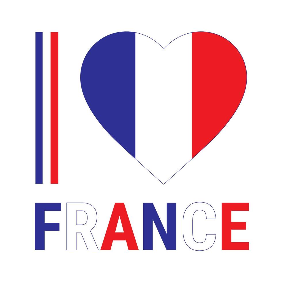 hjärta Frankrike flagga ikon. jag kärlek Tyskland tecken begrepp symbol. eps10 vektor illustration.