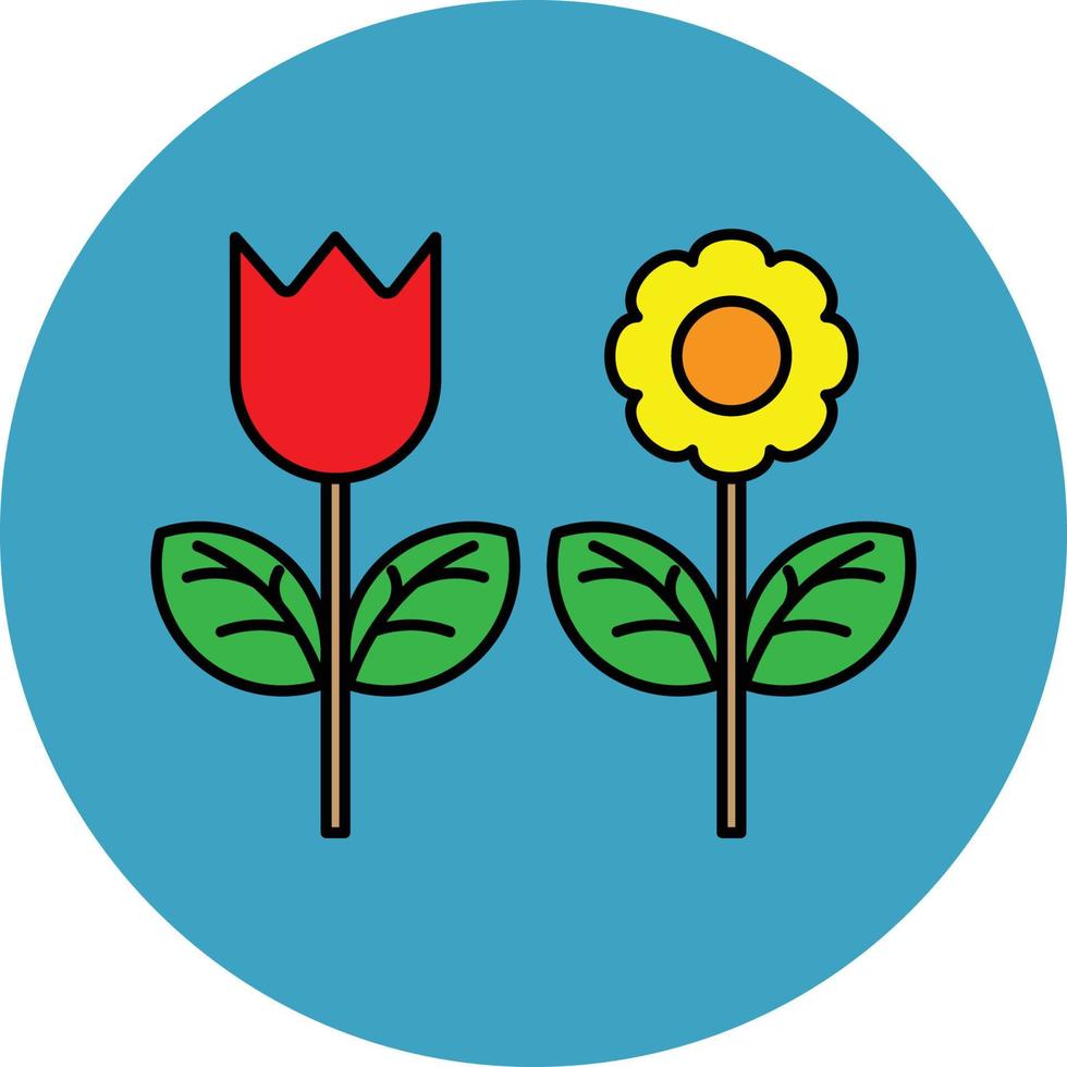 Blumen gefülltes Symbol vektor
