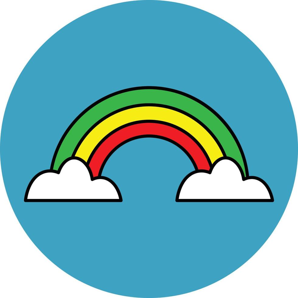 Regenbogen gefülltes Symbol vektor