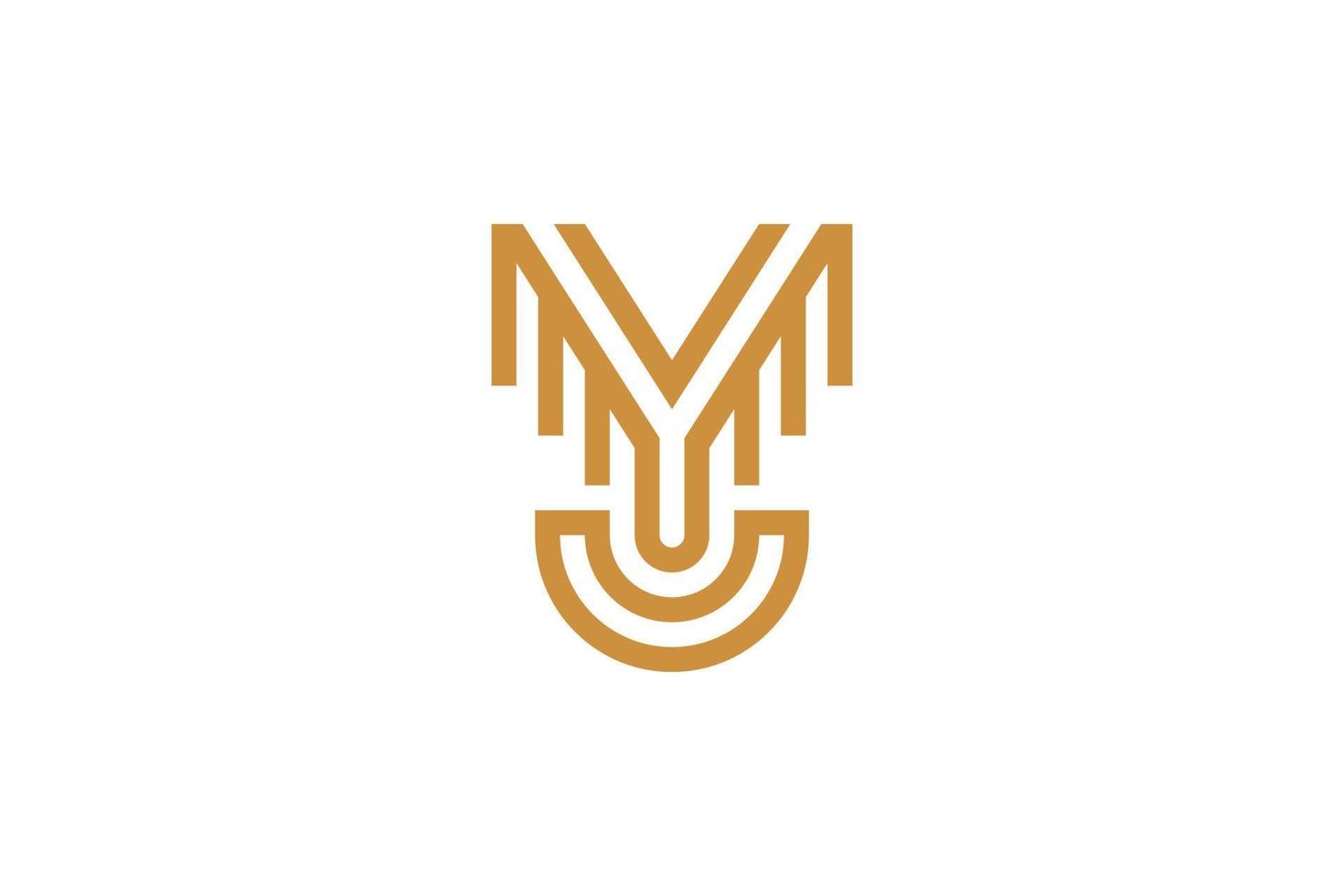 enkel och modern brev y monoline logotyp vektor