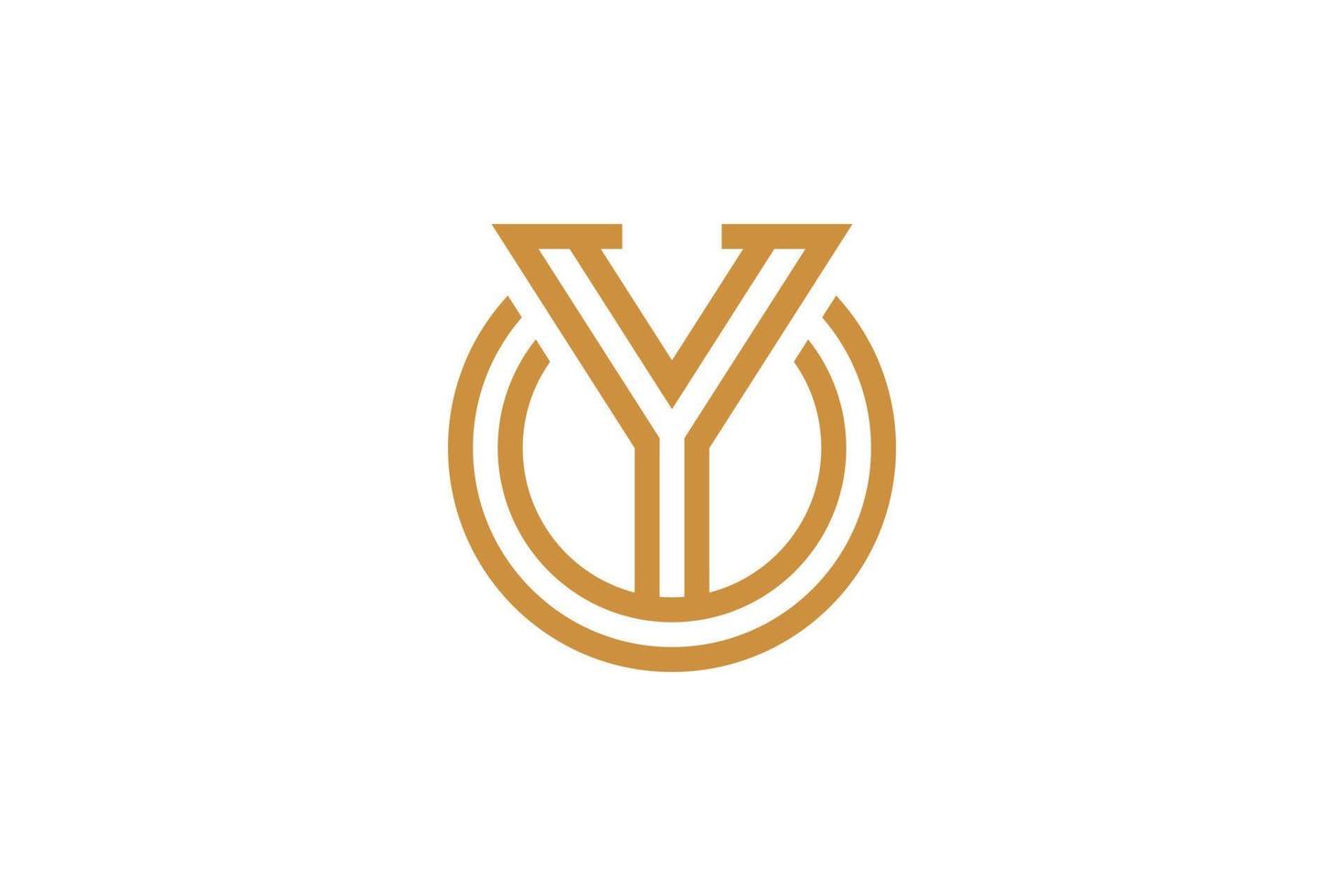 einfaches und modernes buchstabe y monoline logo vektor