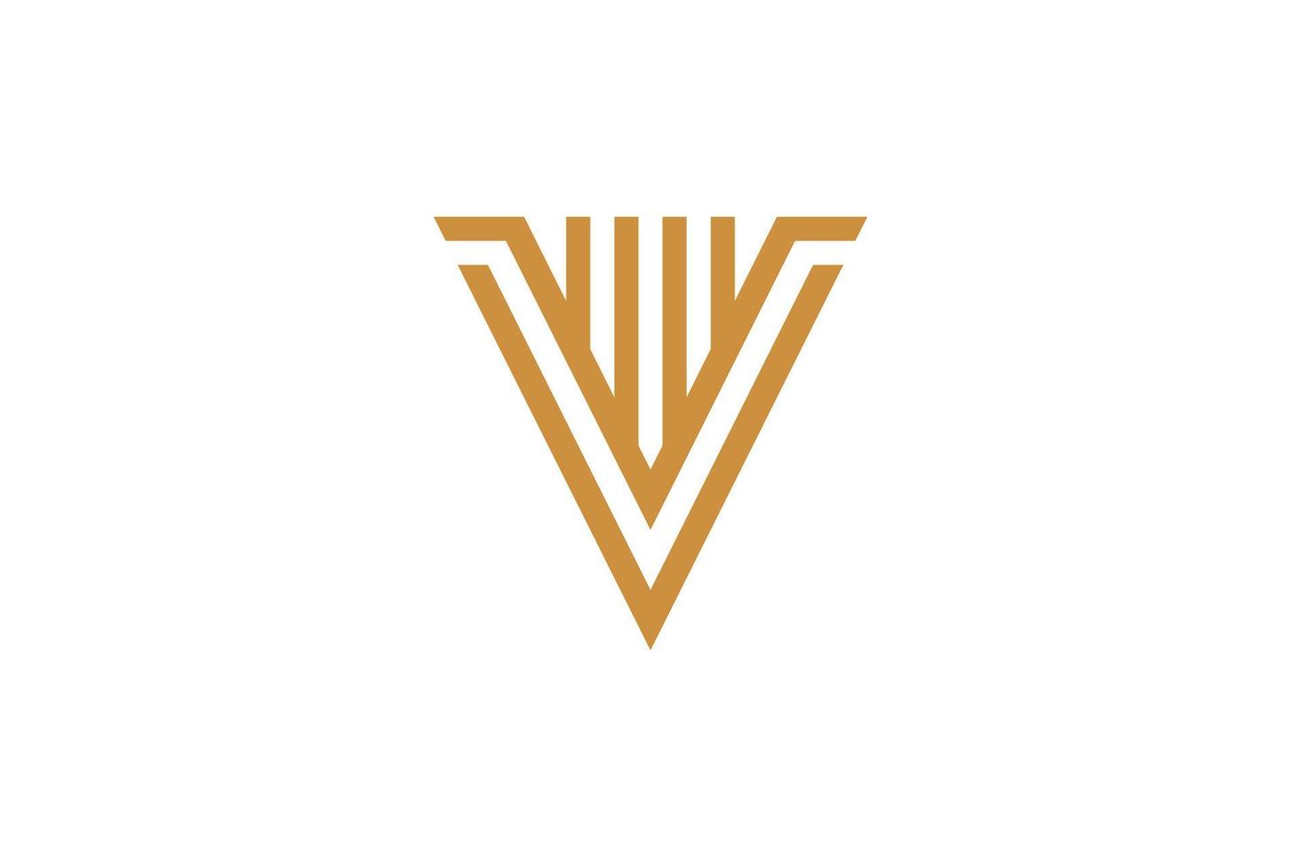 das Monoline v-Logo vektor