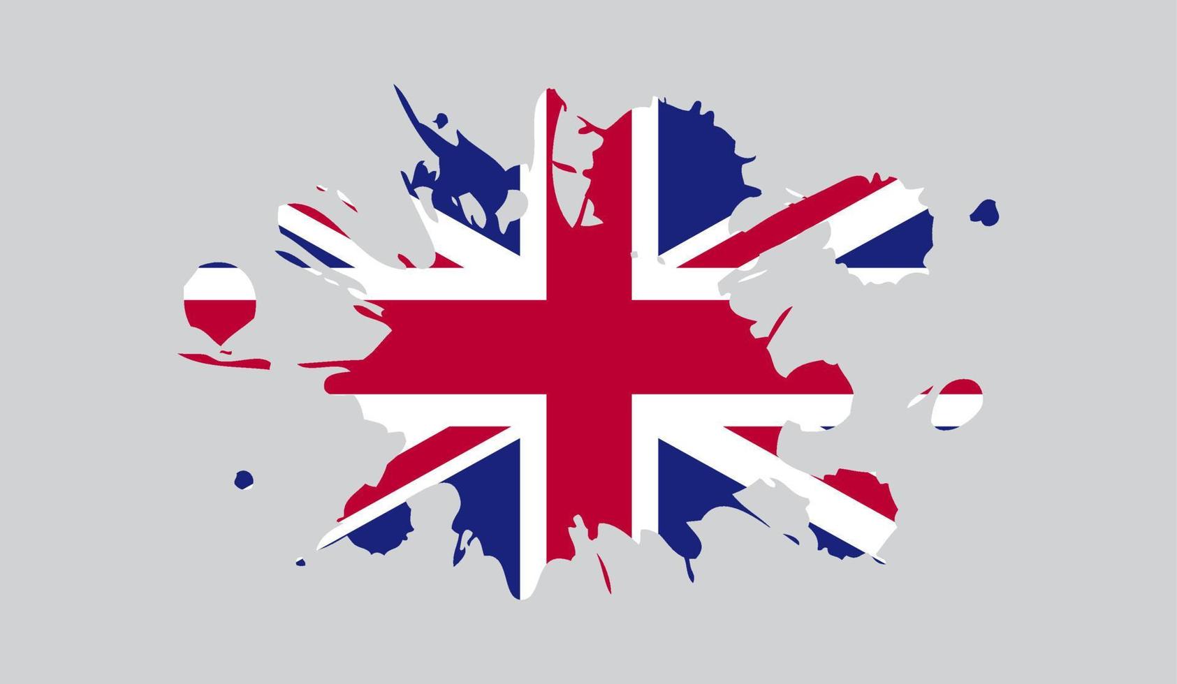 Großbritannien-Flagge-Symbol. Großbritannien Vorlage Baner Laub. Vektor-Illustration. vektor