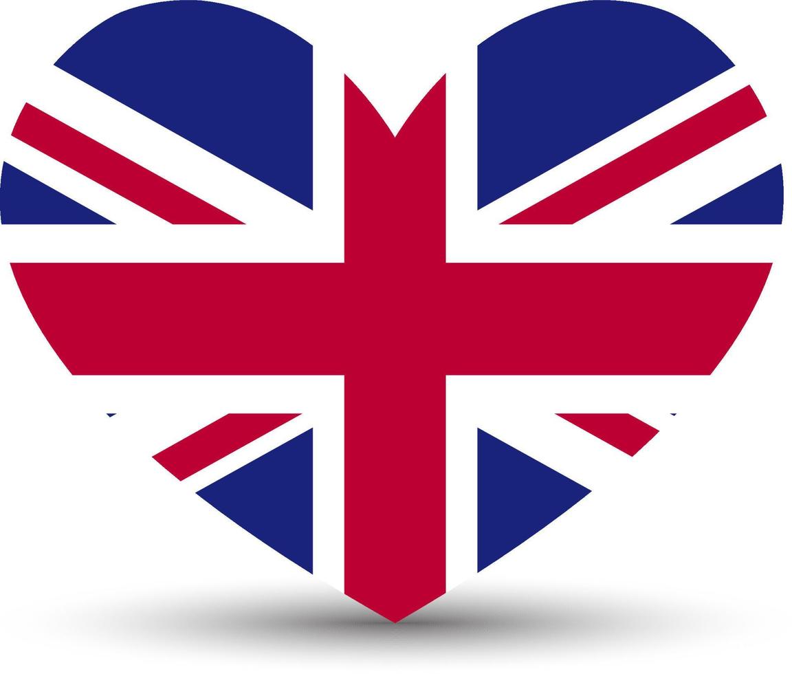 Großbritannien-Flagge-Symbol. Großbritannien Vorlage Baner Laub. Liebe Großbritannien Grunge-Vektor-Symbol. Flaggensymbol des Vereinigten Königreichs vektor