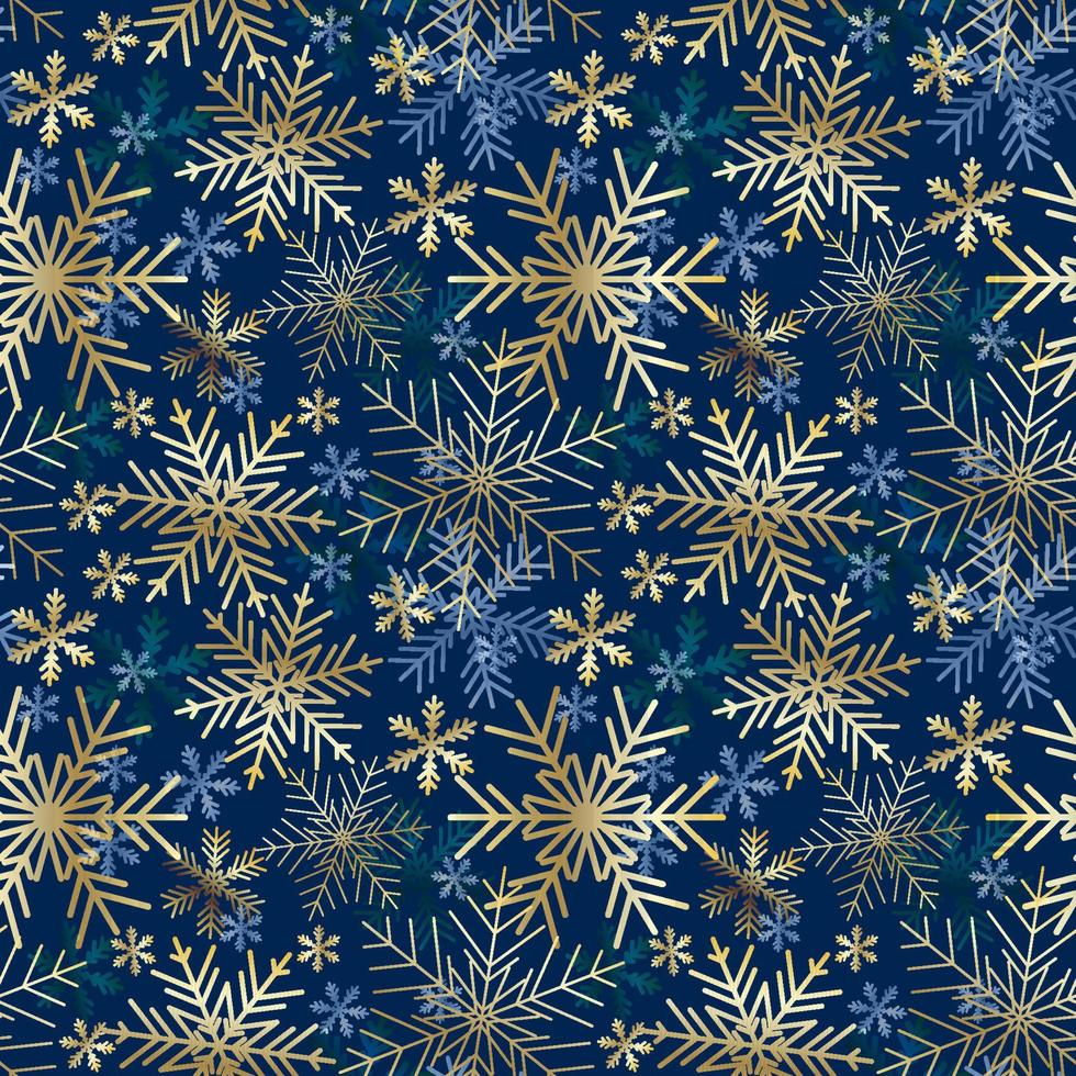 Vektor-Weihnachtskarte. Schneeflocken-Hintergrund. nahtloses muster des winters. vektor