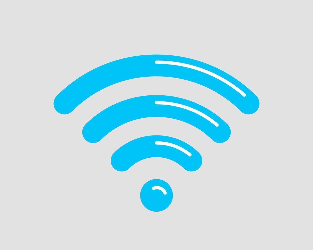 kostenloses wi-fi-symbol. Verbindungszone WLAN-Vektorsymbol. Radiowellen signalisieren. vektor