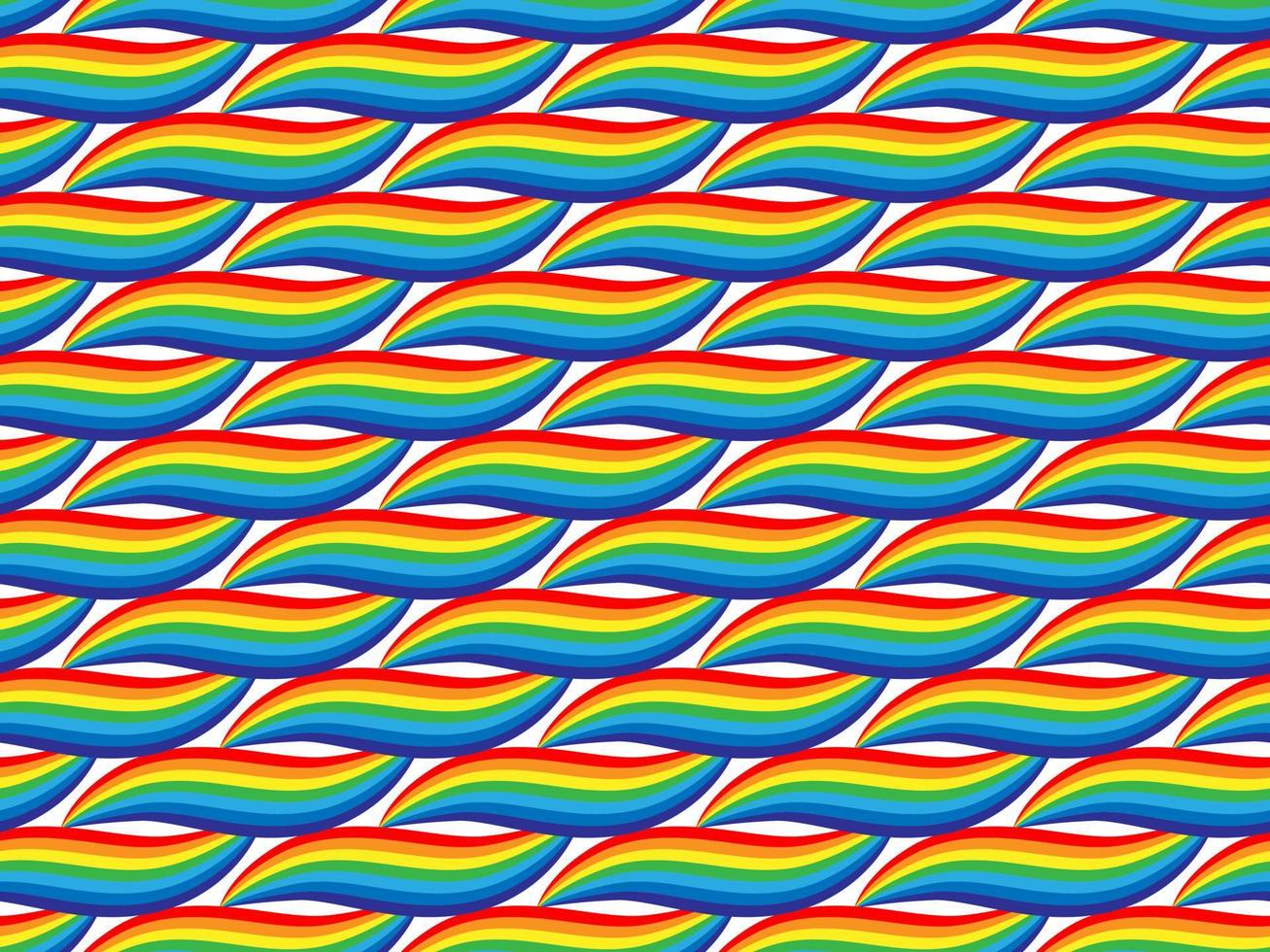 Regenbogenmuster nahtlos. buntes Hintergrundvektor-Texturdesign. abstrakte Cartoon-Streifen-Tapete. vektor