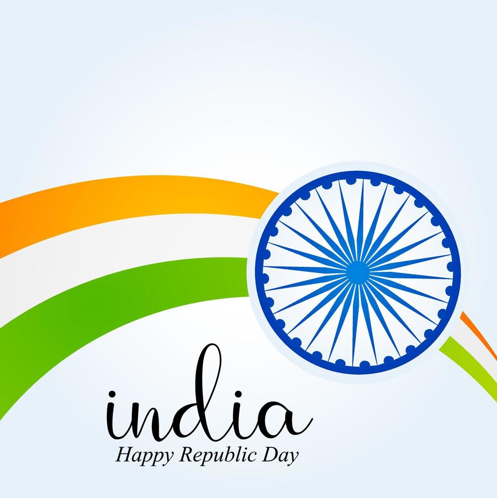 Tag der indischen Republik 26. Januar indischer Hintergrund vektor