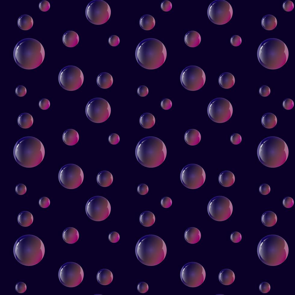realistisk tvål bubblor samling på sömlös mönster. vatten luft sfär. vektor illustration