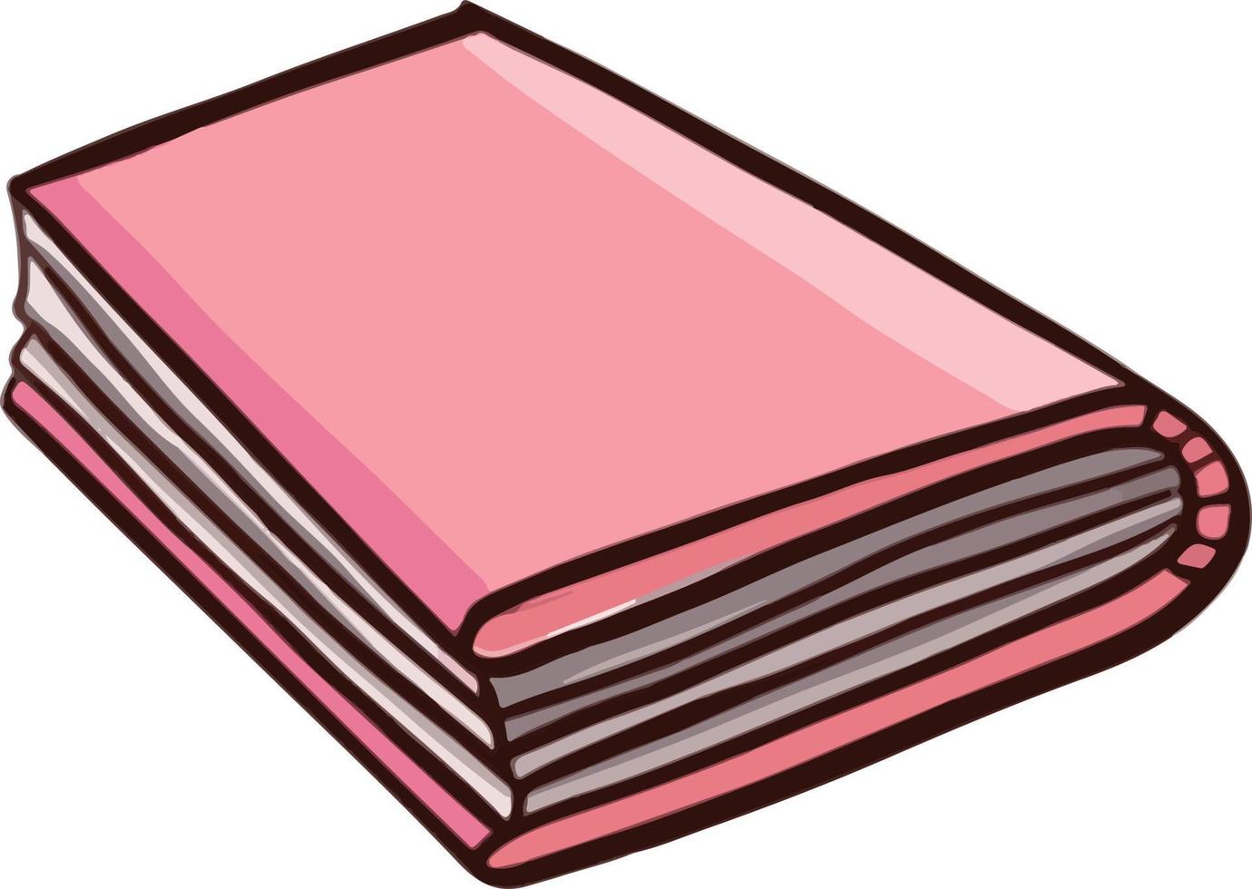 läsning bok, lärobok, anteckningsblock Färg illustration vektor