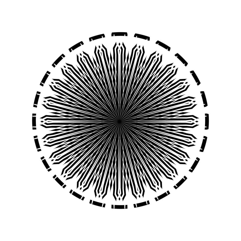 dekorativ motiv mönster cirkelformad för dekoration, motiv mönster, utsmyckad, bakgrund, hemsida eller grafisk design element. vektor illustration