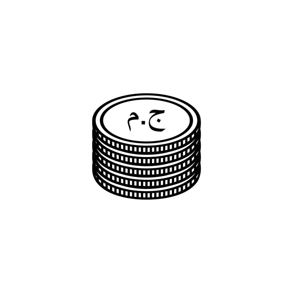 Arabisches Ägypten-Währungssymbol, ägyptisches Pfund, egp-Zeichen. Vektor-Illustration vektor
