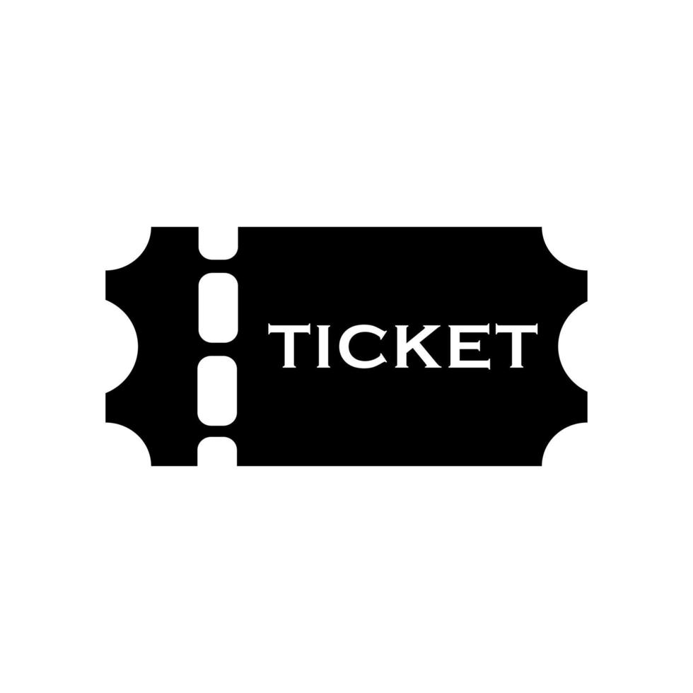 Vektor-Ticket isoliert auf weißem Hintergrund. Symbolbild für Website. Kino, Theater, Konzerte, Filme, Shows, Partys, Veranstaltungen, Festivaltickets vektor