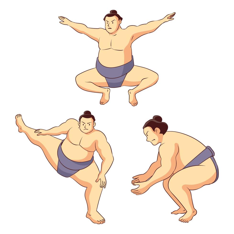 Sumo ist ein traditioneller japanischer Sport vektor