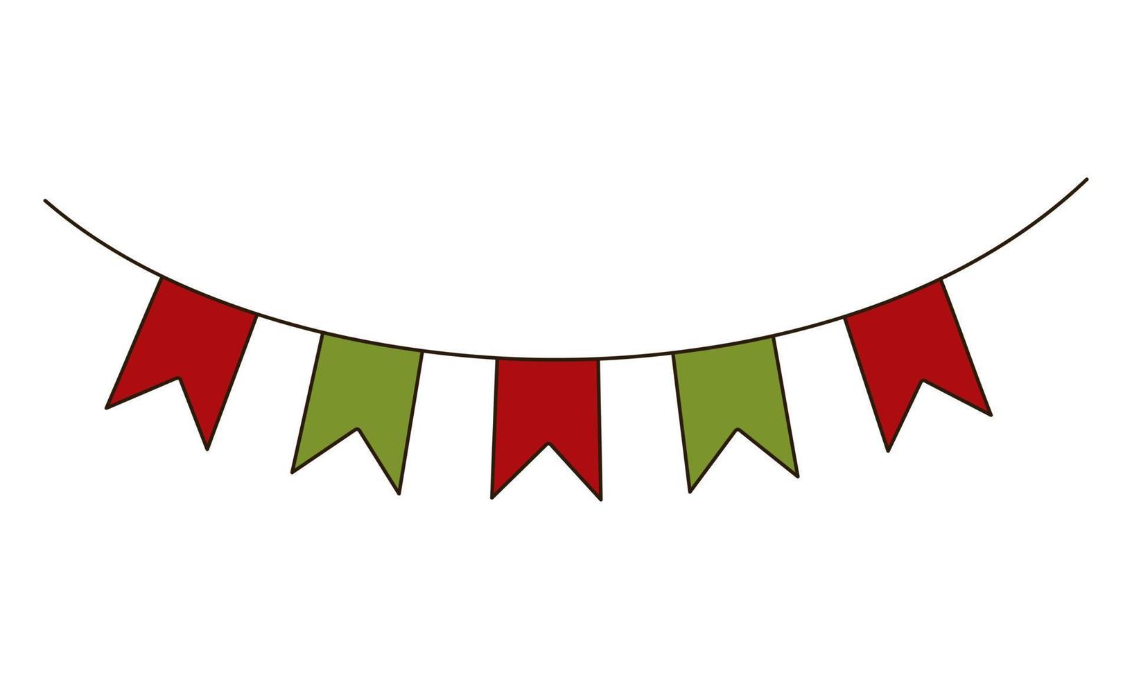 enkel krans klotter illustration för jul och firande dekor vektor