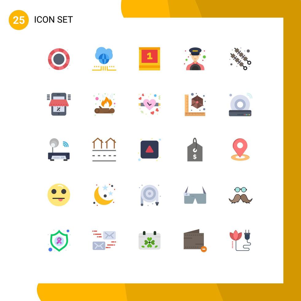 uppsättning av 25 modern ui ikoner symboler tecken för mobil mat studie bbq förare redigerbar vektor design element