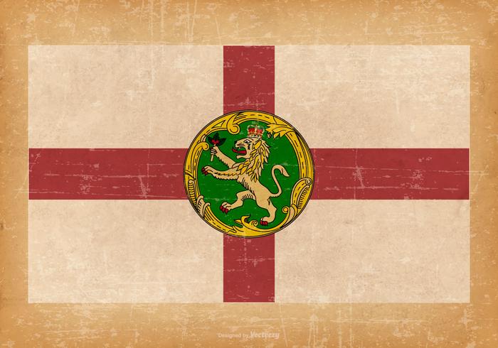 Flagge von Alderney auf Grunge-Stil Hintergrund vektor