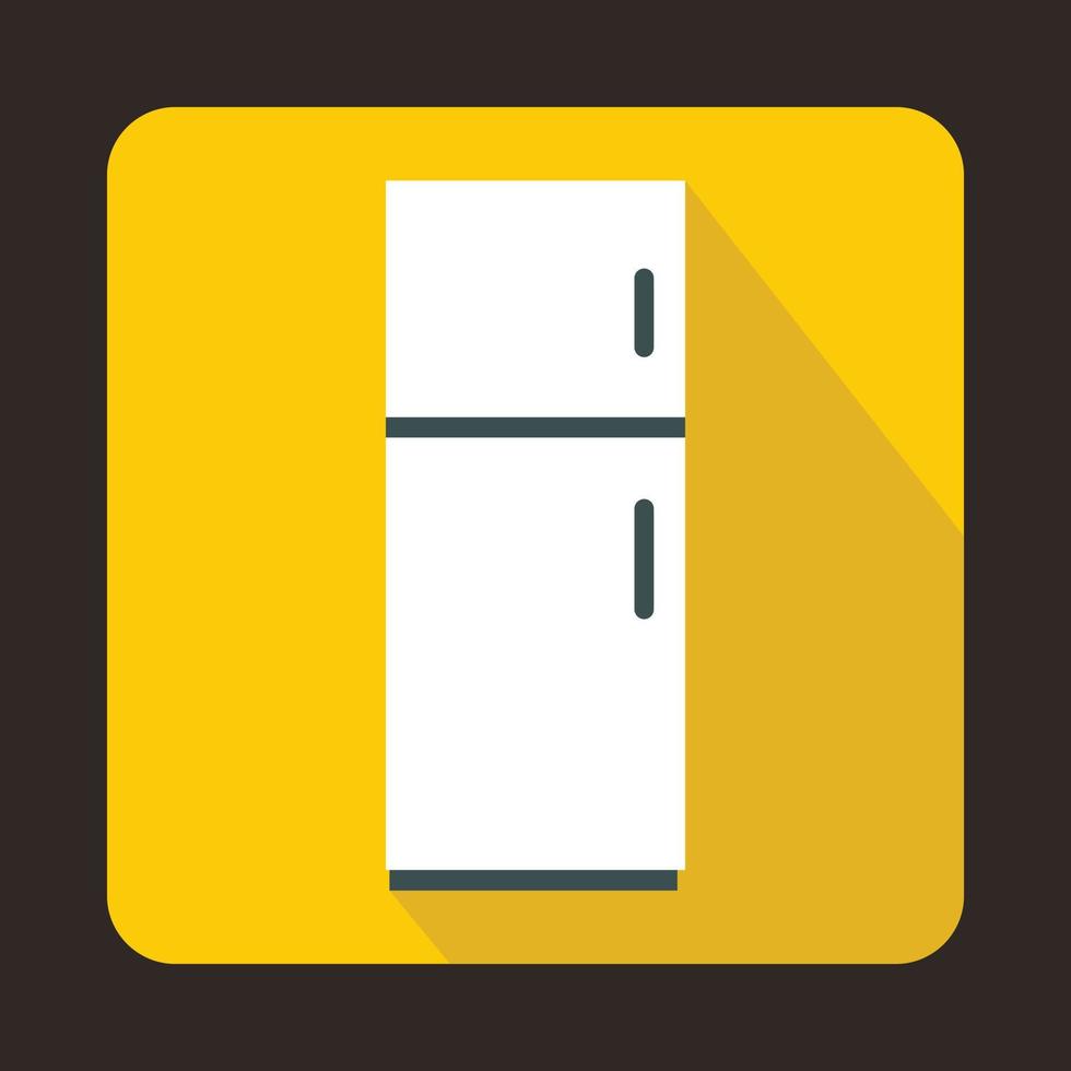 kylskåp ikon, platt stil vektor
