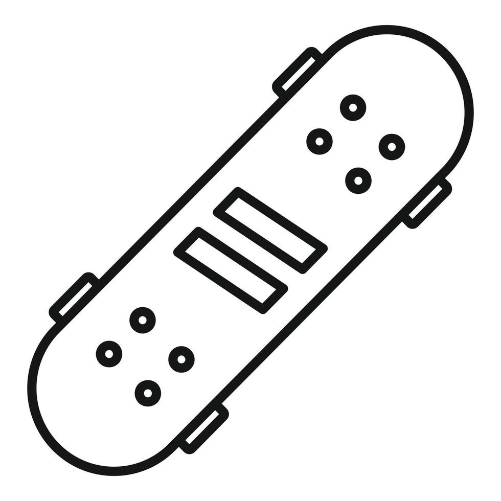 Freizeit-Skateboard-Symbol, Umrissstil vektor