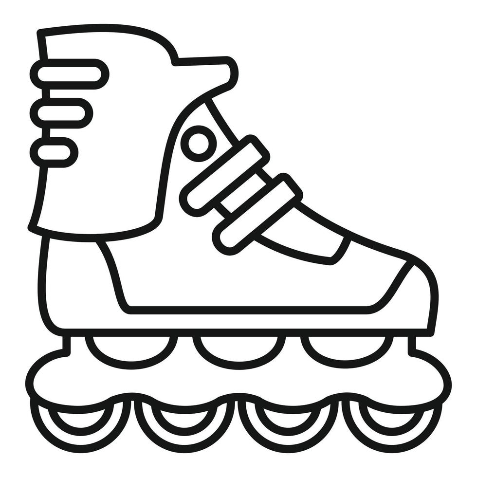 Symbol für Sport-Inline-Skates, Umrissstil vektor