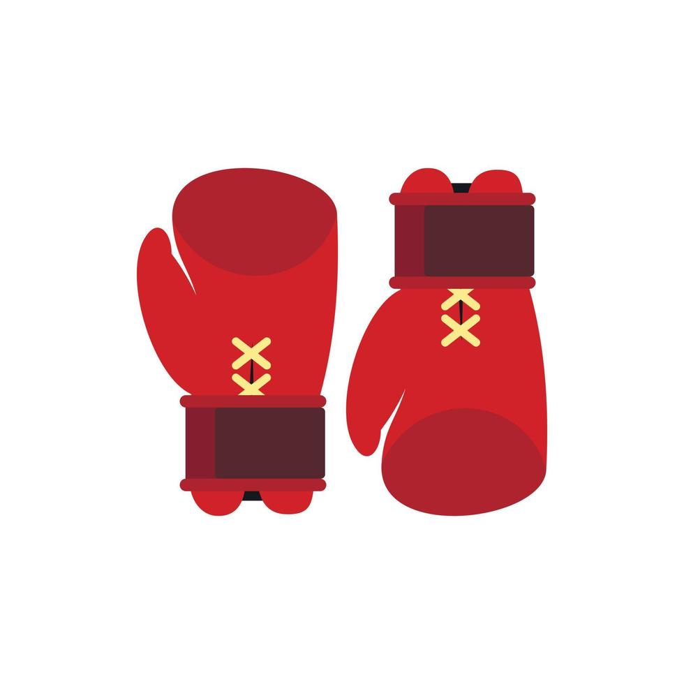 boxning handskar ikon i platt stil vektor