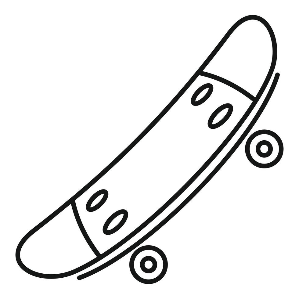 sport skateboard ikon, översikt stil vektor