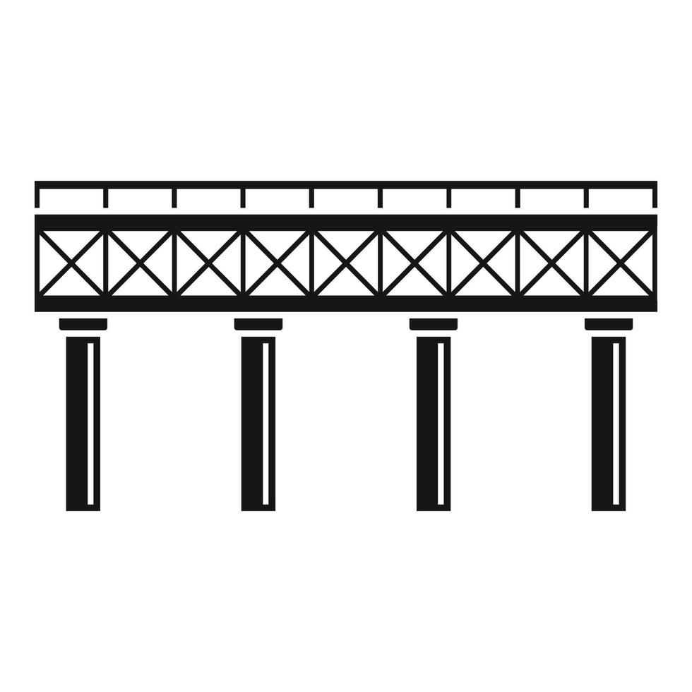 Eisenbahnbrücke Symbol, einfachen Stil vektor