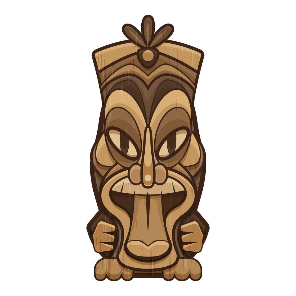 exotische Tiki-Idol-Ikone, Cartoon-Stil vektor