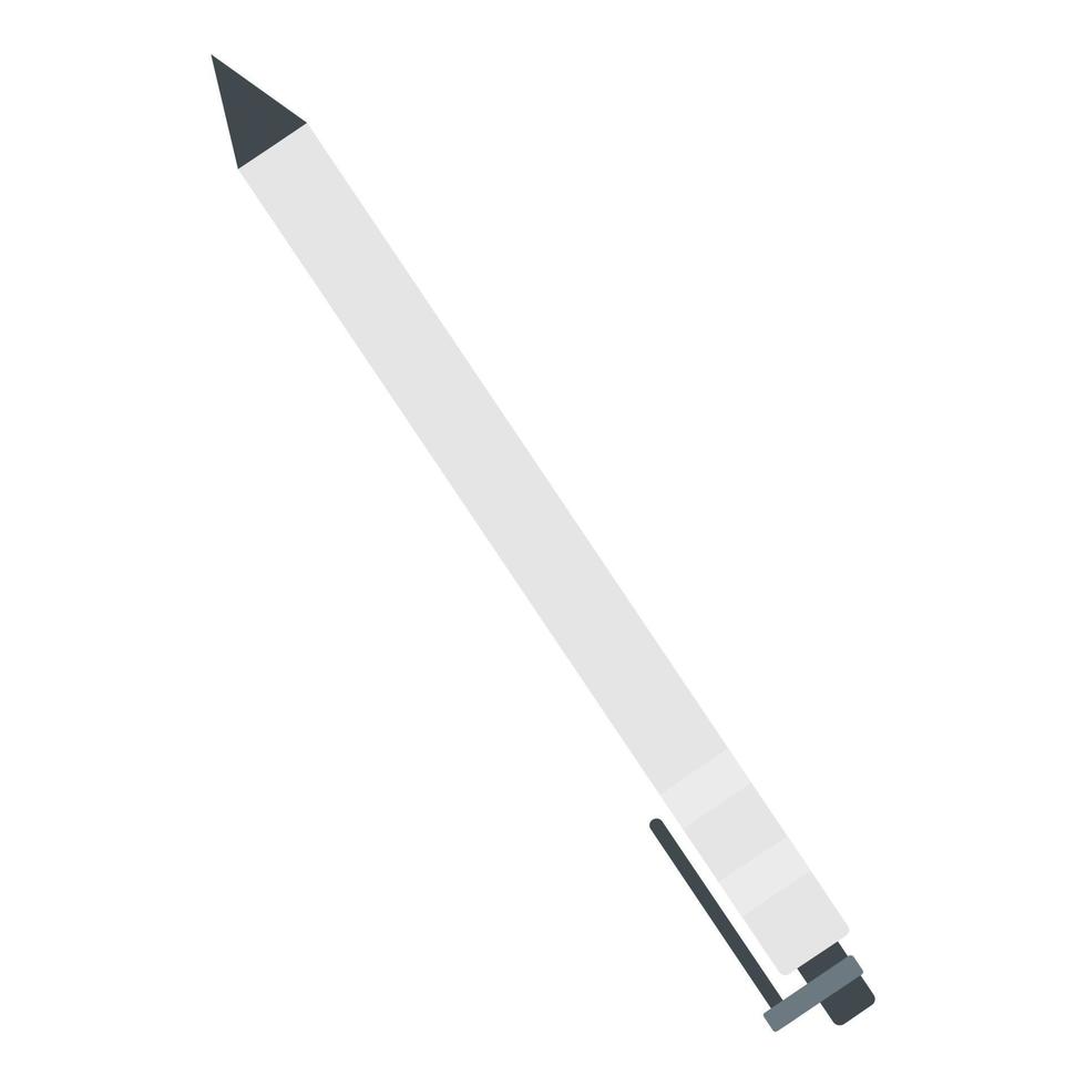 vit penna ikon, platt stil vektor